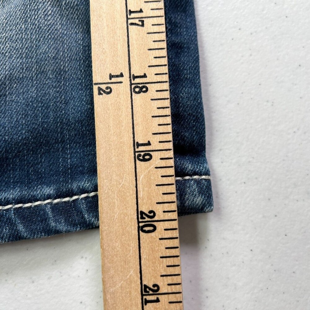 Miss Me Girls Dark Blue Distressed Denim Bermuda Shorts - Picture 13 of 13